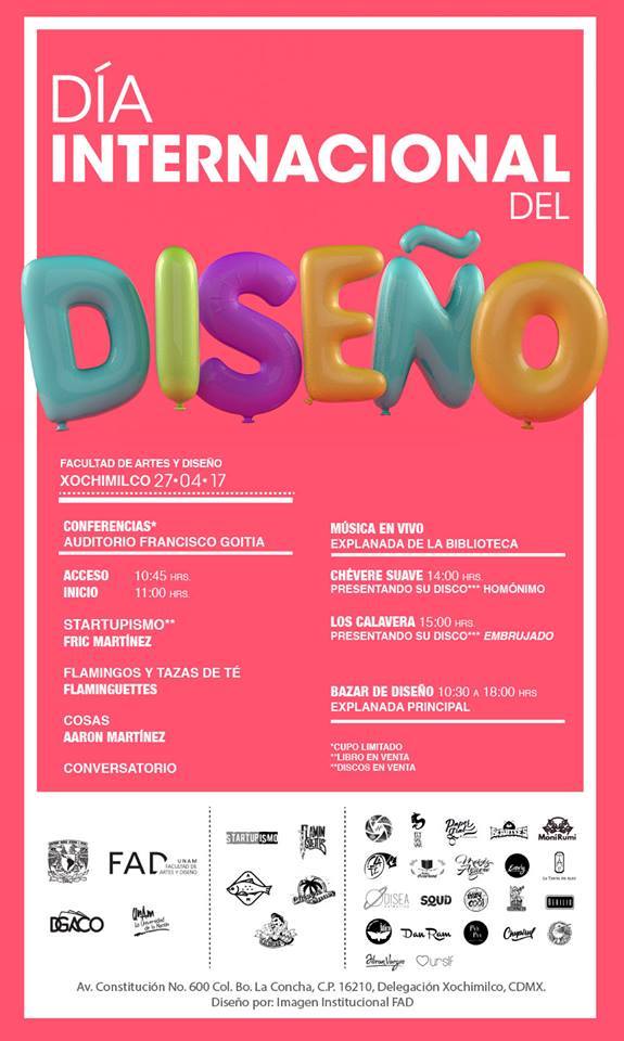 Día Internacional del Diseño: evidencia de conferencia de Carlos Matiella / Fric Martínez en UNAM FAD, 2017.